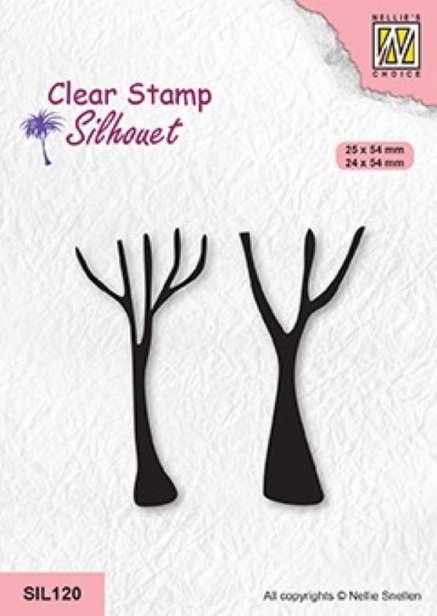 SIL120 Nellie Snellen clearstamp Tree trunks - stempel boomstam - bomen - stronken - boomstronk - boomstammen